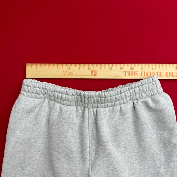 Athleta Girl Heather Gray Fleece Jogger Sweatpants XL 14 Elastic Waist Logo - Picture 3 of 6
